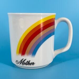 80s Mother rainbow coffee mug Enesco 1980s vintage